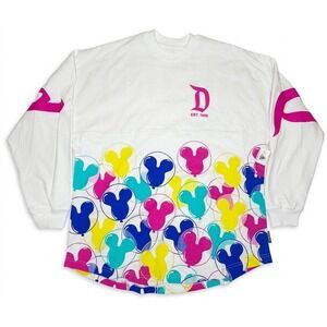 Disney Spirit Jersey Disneyland Resort Mickey Mouse Icon Balloons Adult Size NWT